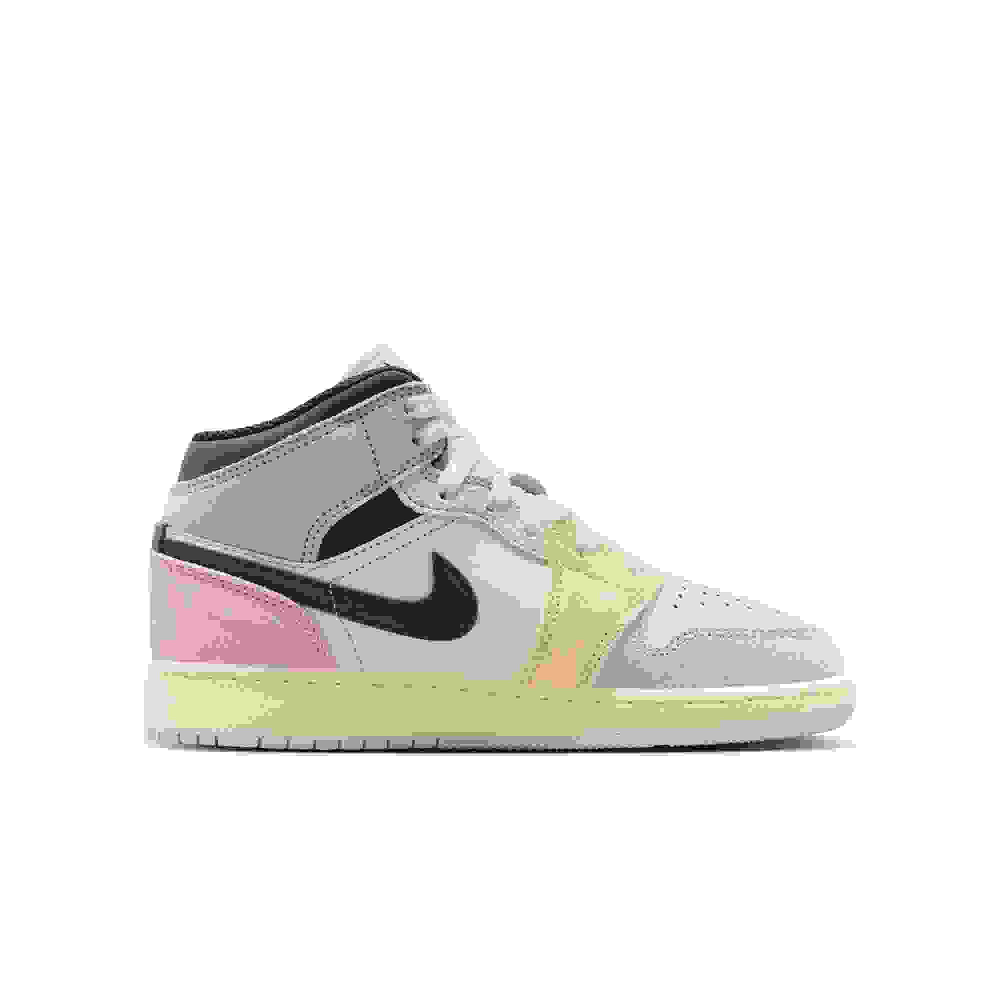Jordan 1 Mid SE Grade School Kids' "Sail/Iced Jade/Anthracite/Jade Aura" Shoe